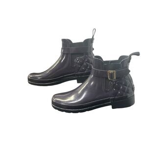 ☔️ Hunter Women’s Quilted Gloss Rain Boots | Size 8 US‎ / 39 EU |